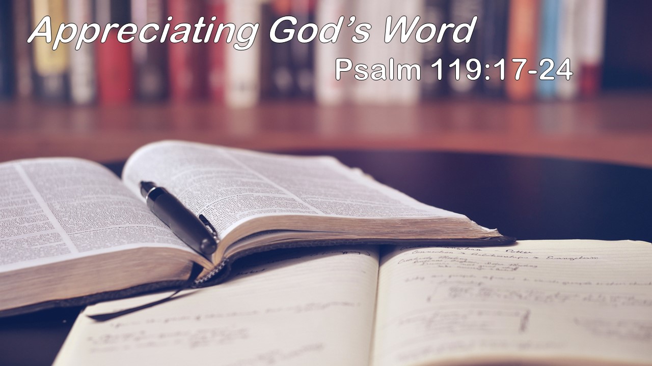 Psalm 119:17-24: Appreciating God’s Word